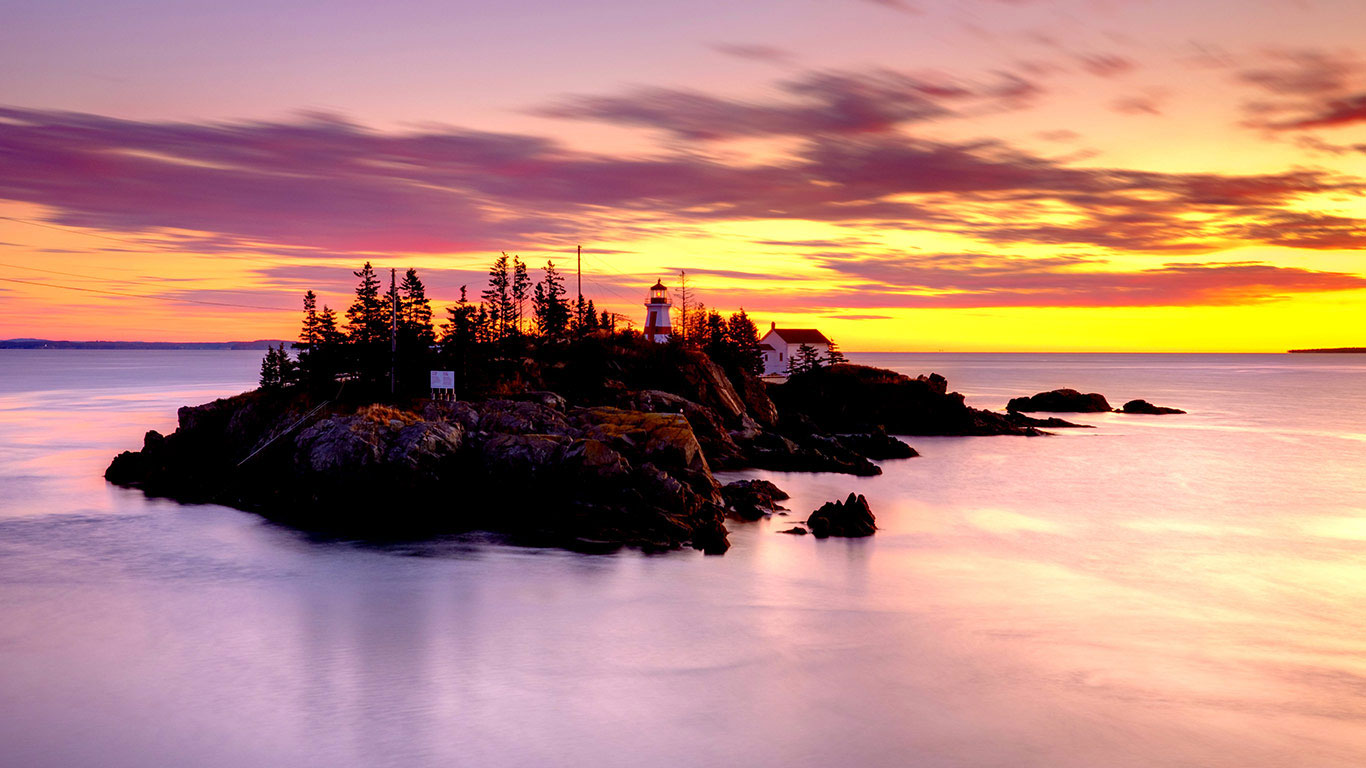 Campobello Island East Quoddy Head Harbor Lighthouse New Brunswick