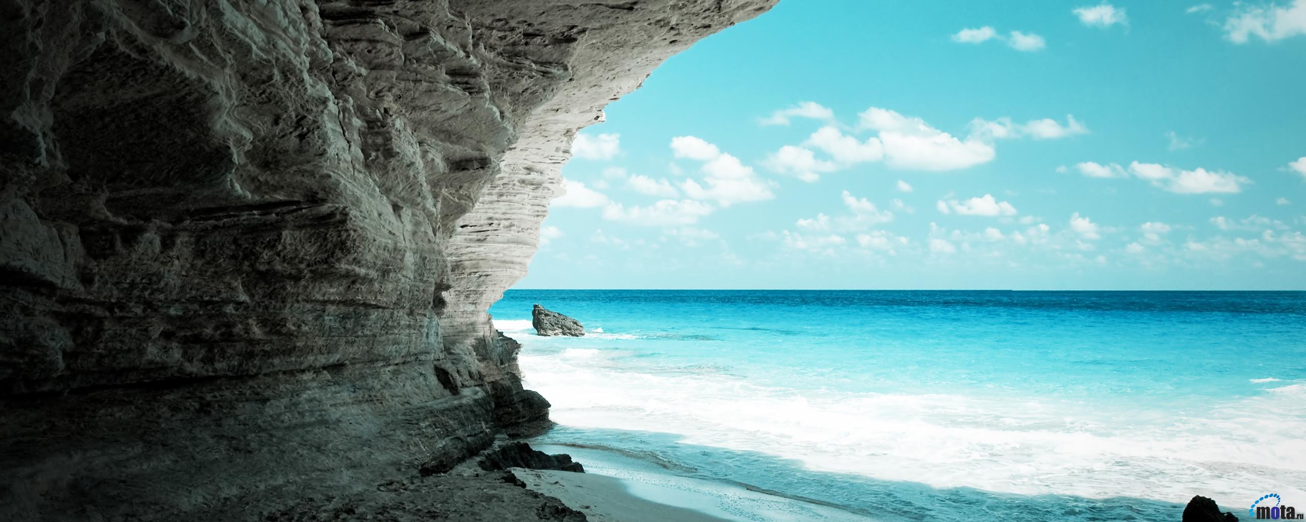 Beach Dual Screen Wallpaper - WallpaperSafari