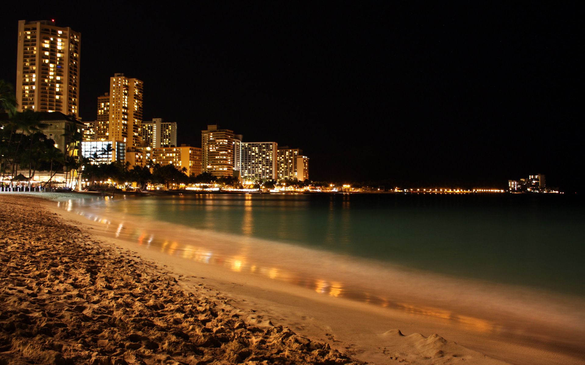 Beach At Night Desktop Background