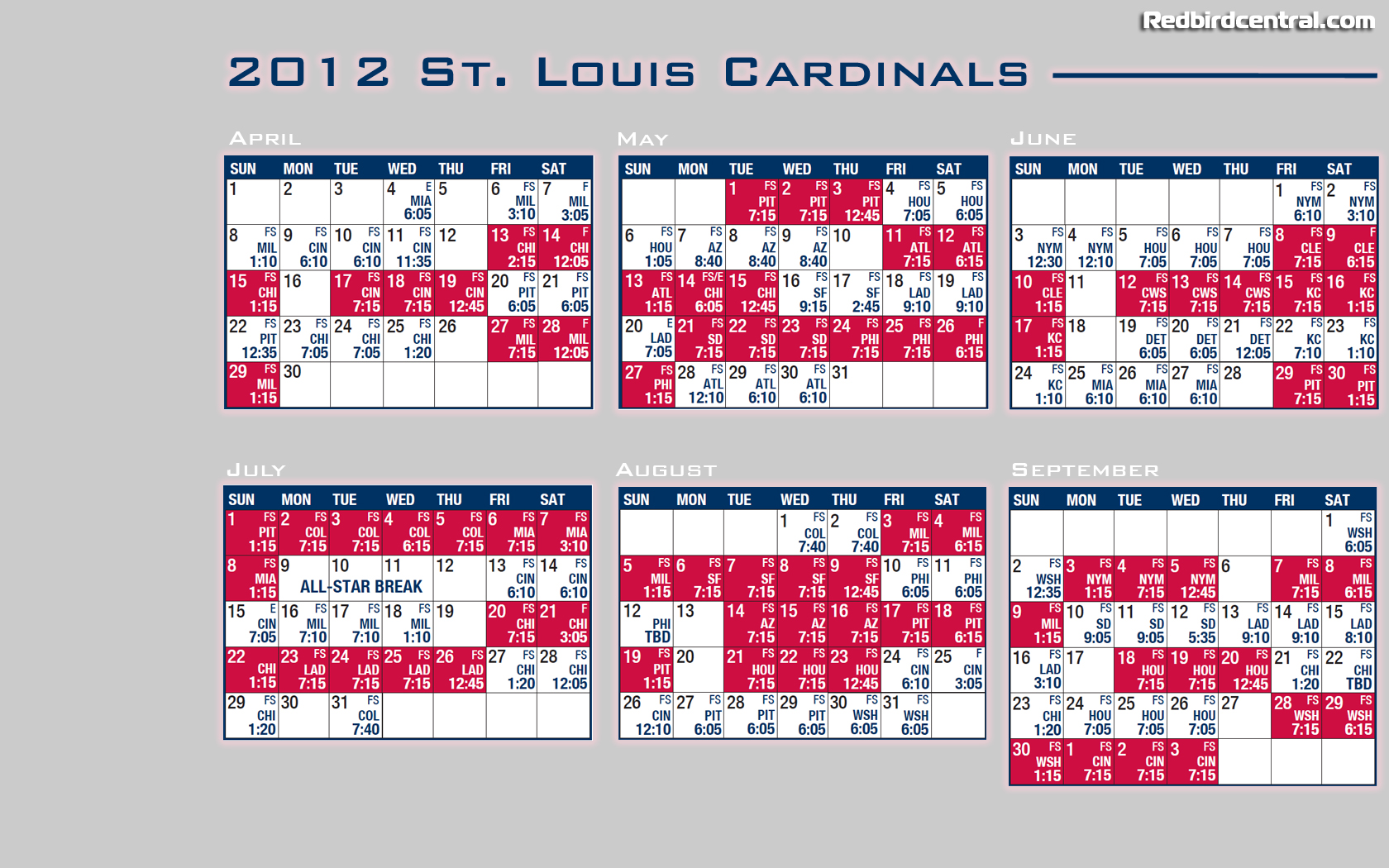 2018 mlb schedule cardinals
