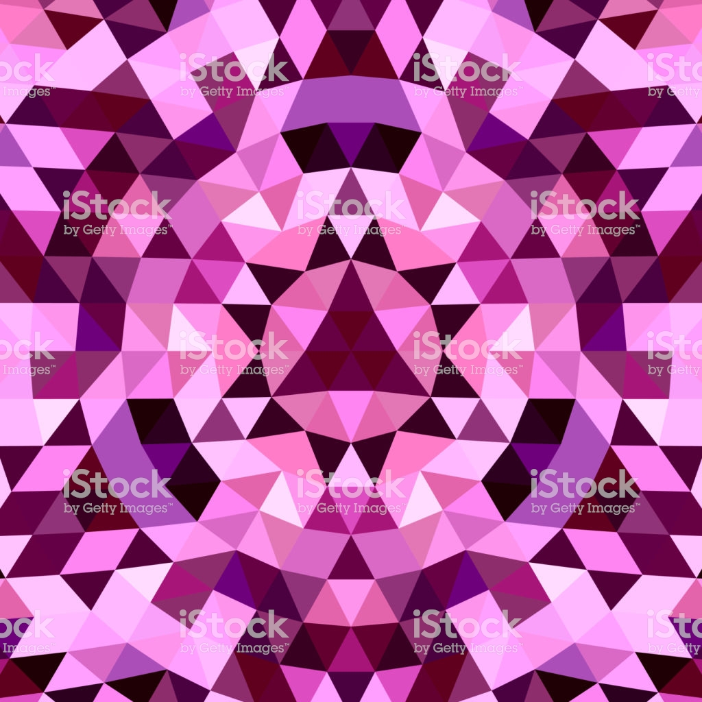 Round Abstract Geometrical Triangle Kaleidoscope Background