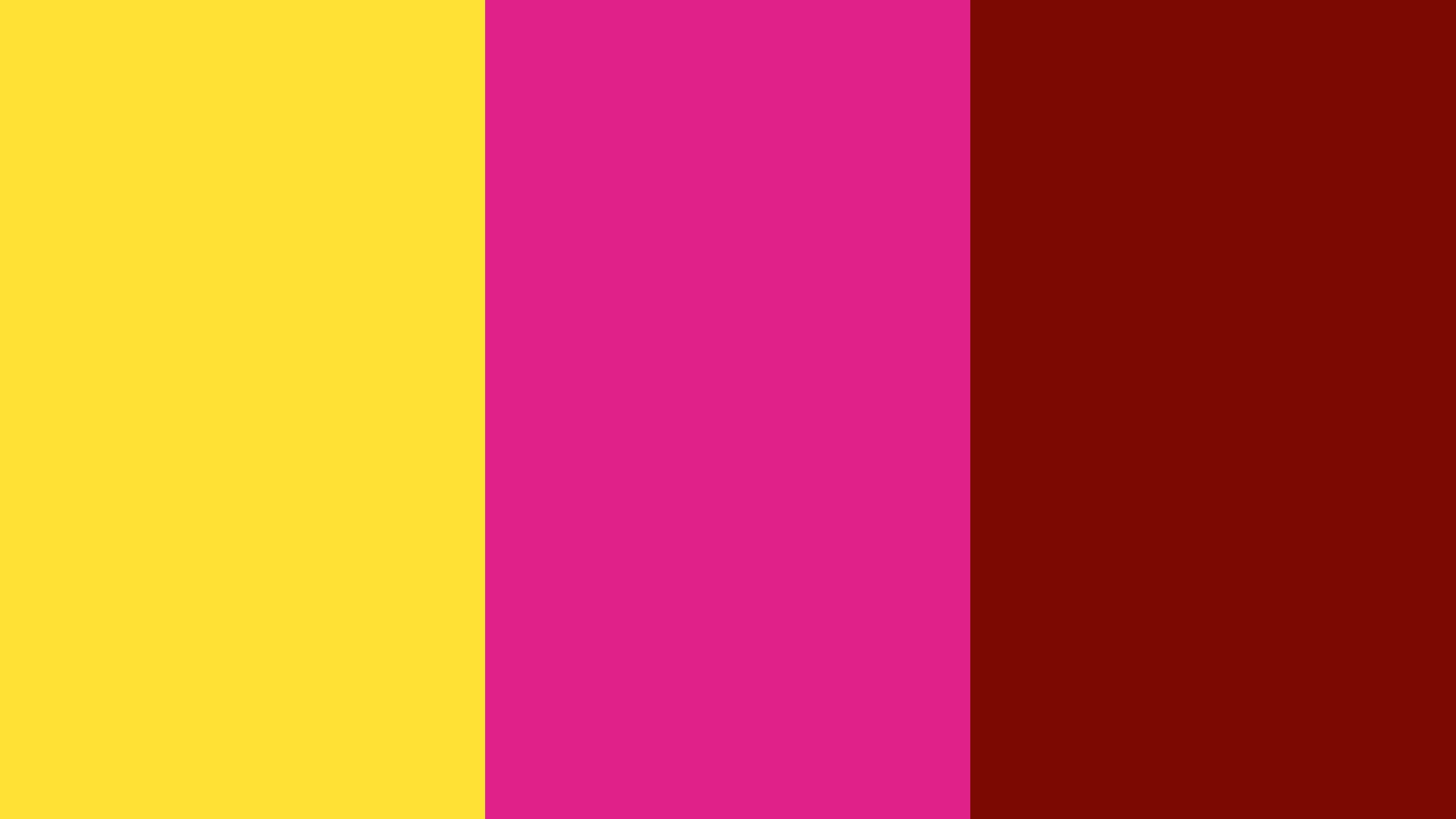 Banana Yellow Barbie Pink And Barn Red Solid Three Color Background