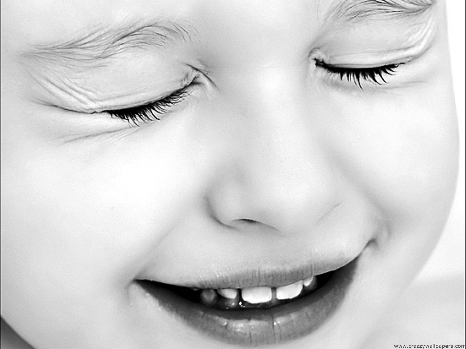 Cute Baby Black And White Wallpaper HD