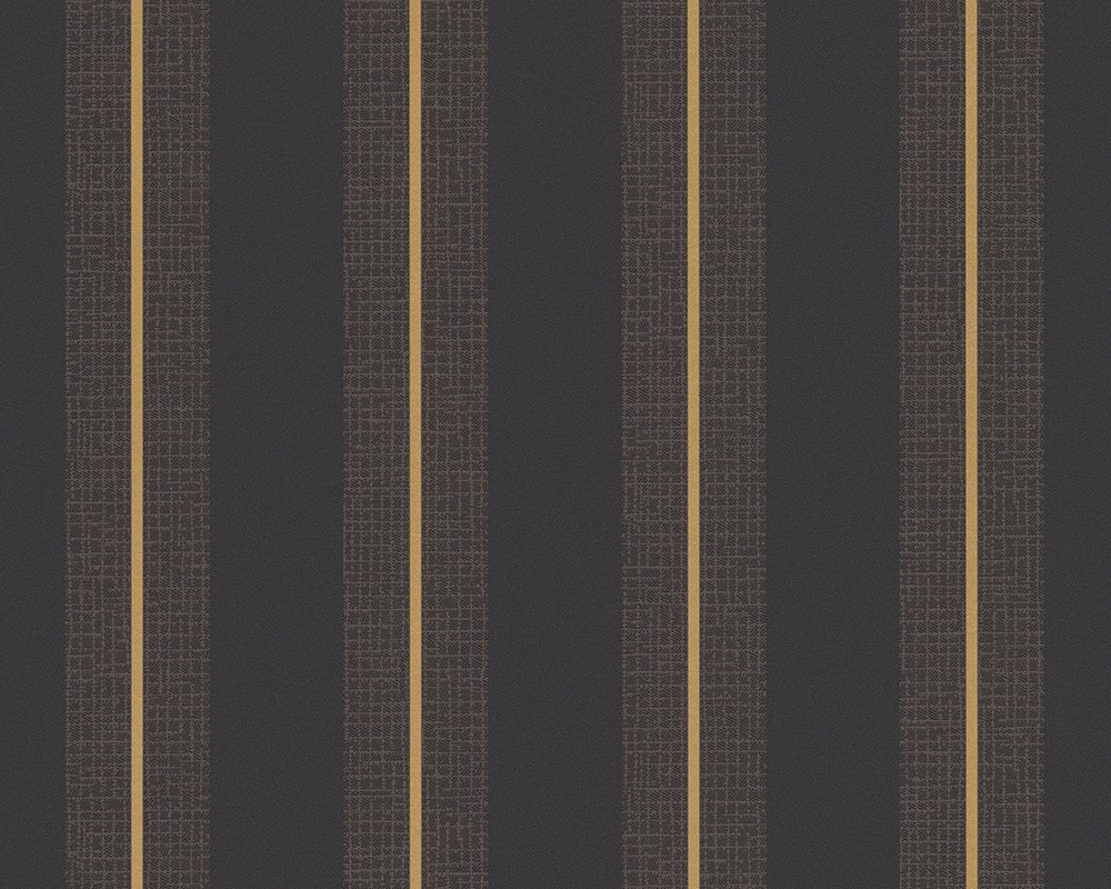 Related Gold Stripes And Black Striped Wallpaper