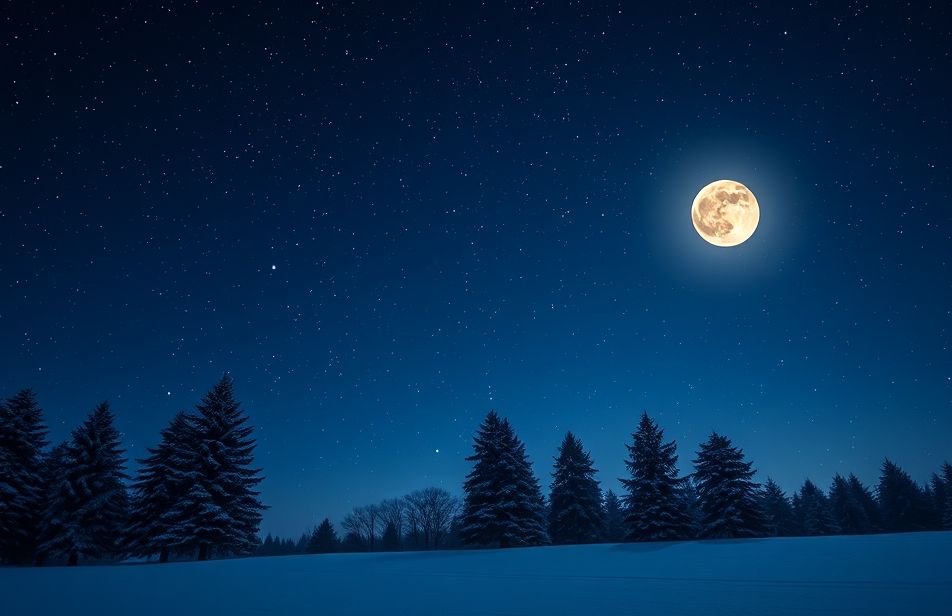 Winter Night Sky Wallpaper