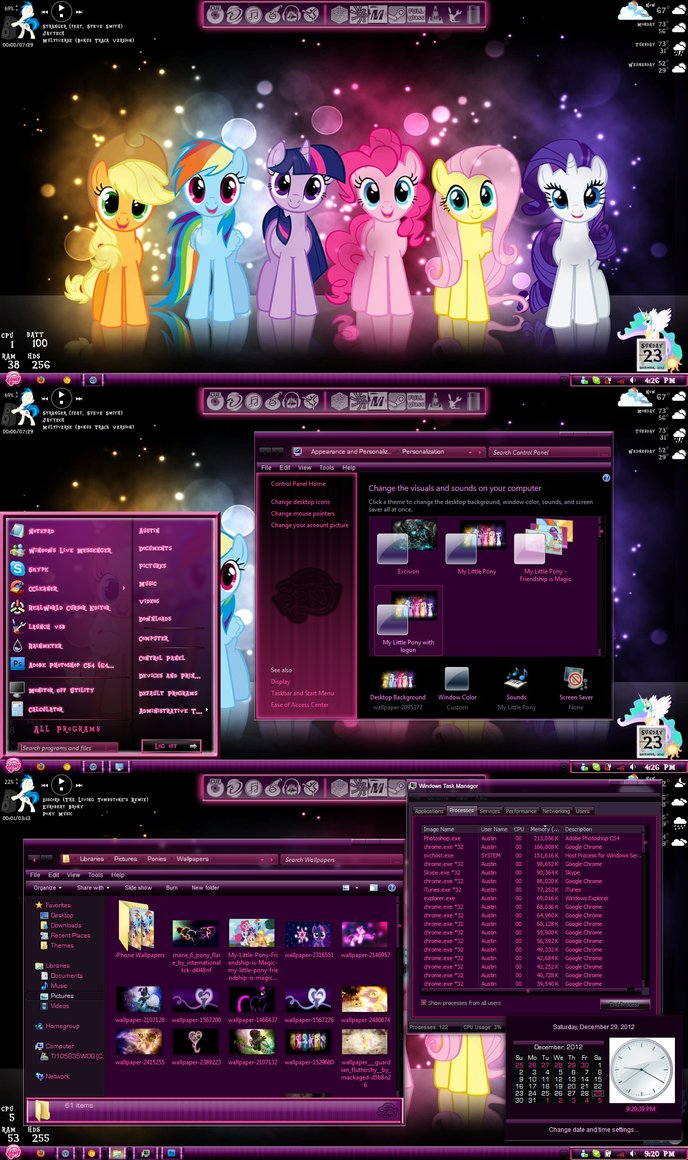 My Little Pony Theme Windows By Thebronified
