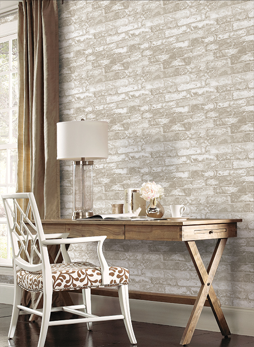 Free download Faux Gray and White Brick Wallpaper 30MR [500x681] for