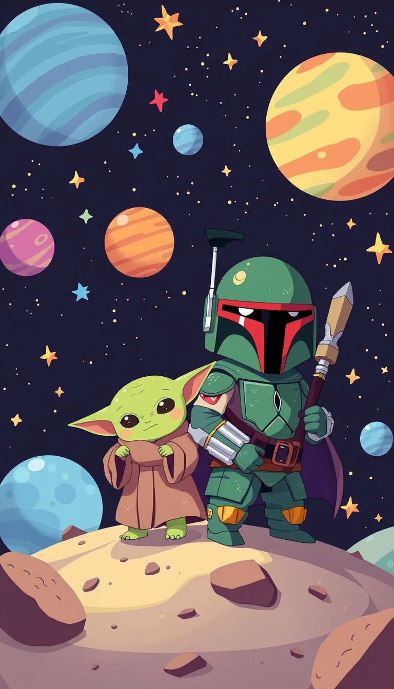 Baby Yoda Boba Wallpaper