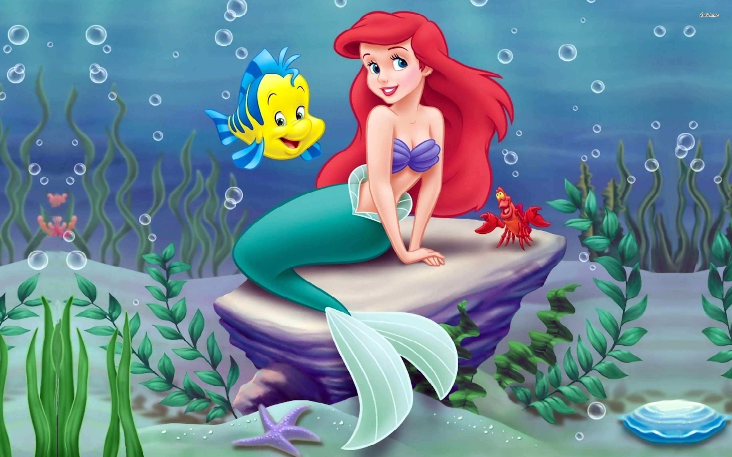 Family 1littlemermaid Ariel Princess Ocean Sea Underwater Wallpaper