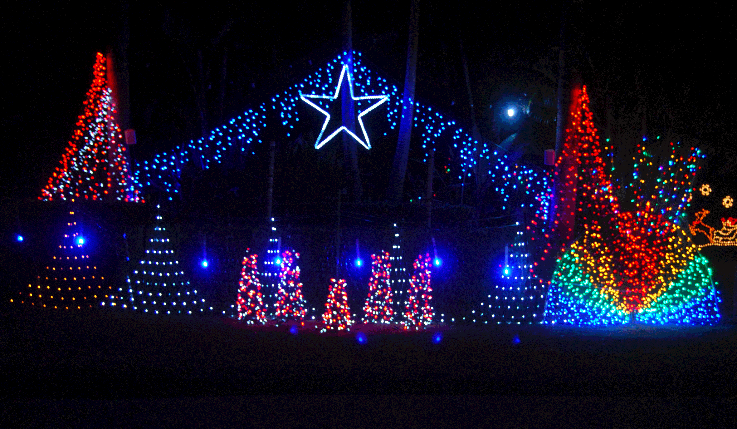 Blinking Christmas Lights Wallpaper On