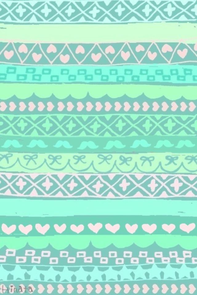 Aztec Aqua iPhone Wallpaper Background Pattern