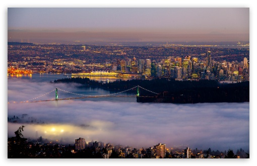 Vancouver Fog City HD Desktop Wallpaper High Definition Fullscreen