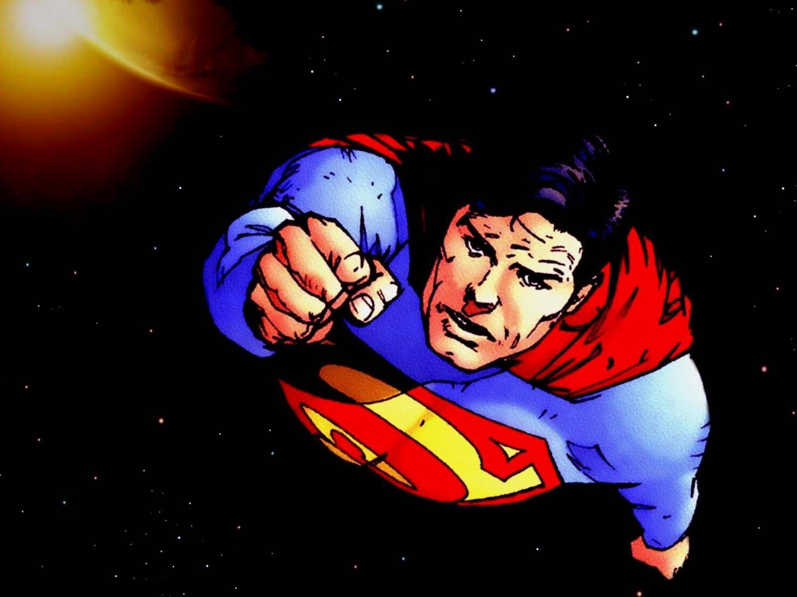 Картинка летящего супермена