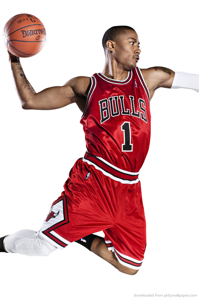 Derrick Rose Throwing The Ball Wallpaper For iPhone