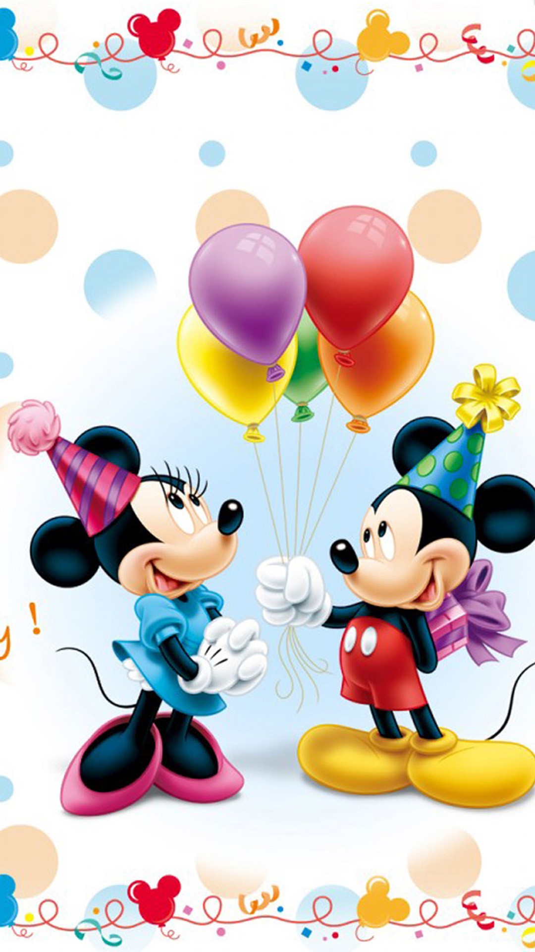 Mickey and Minnie Mouse Birthday Celebration Wallpaper