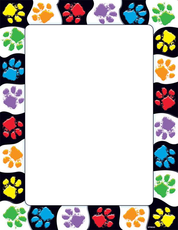 free dog paws page borders in word 2010 free download