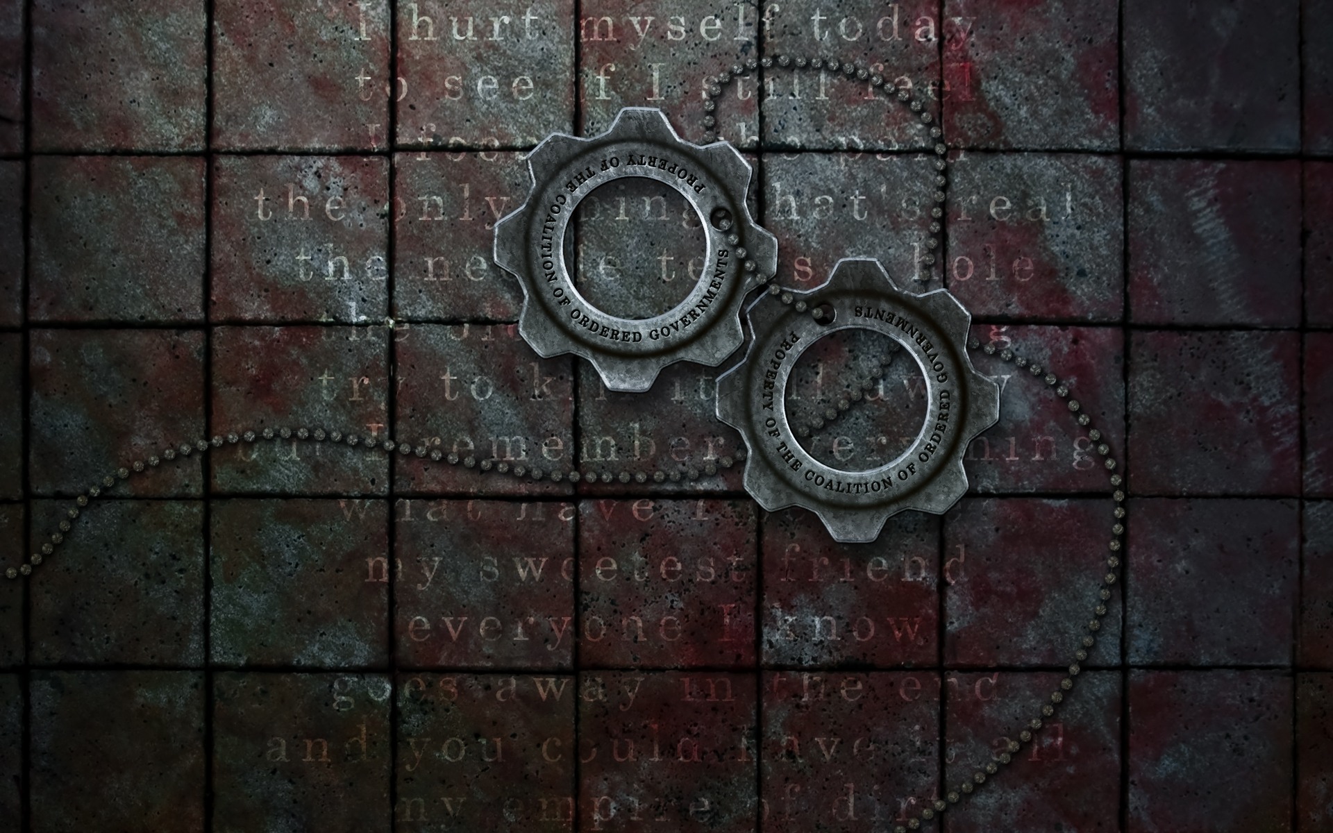 Gears Of War Cog Tags Desktop Wallpaper
