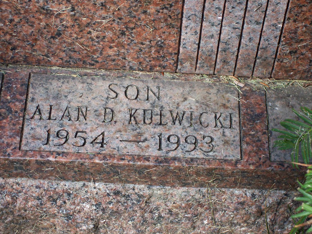 Alan Kulwicki Grave Marker Taken At His Site He Is