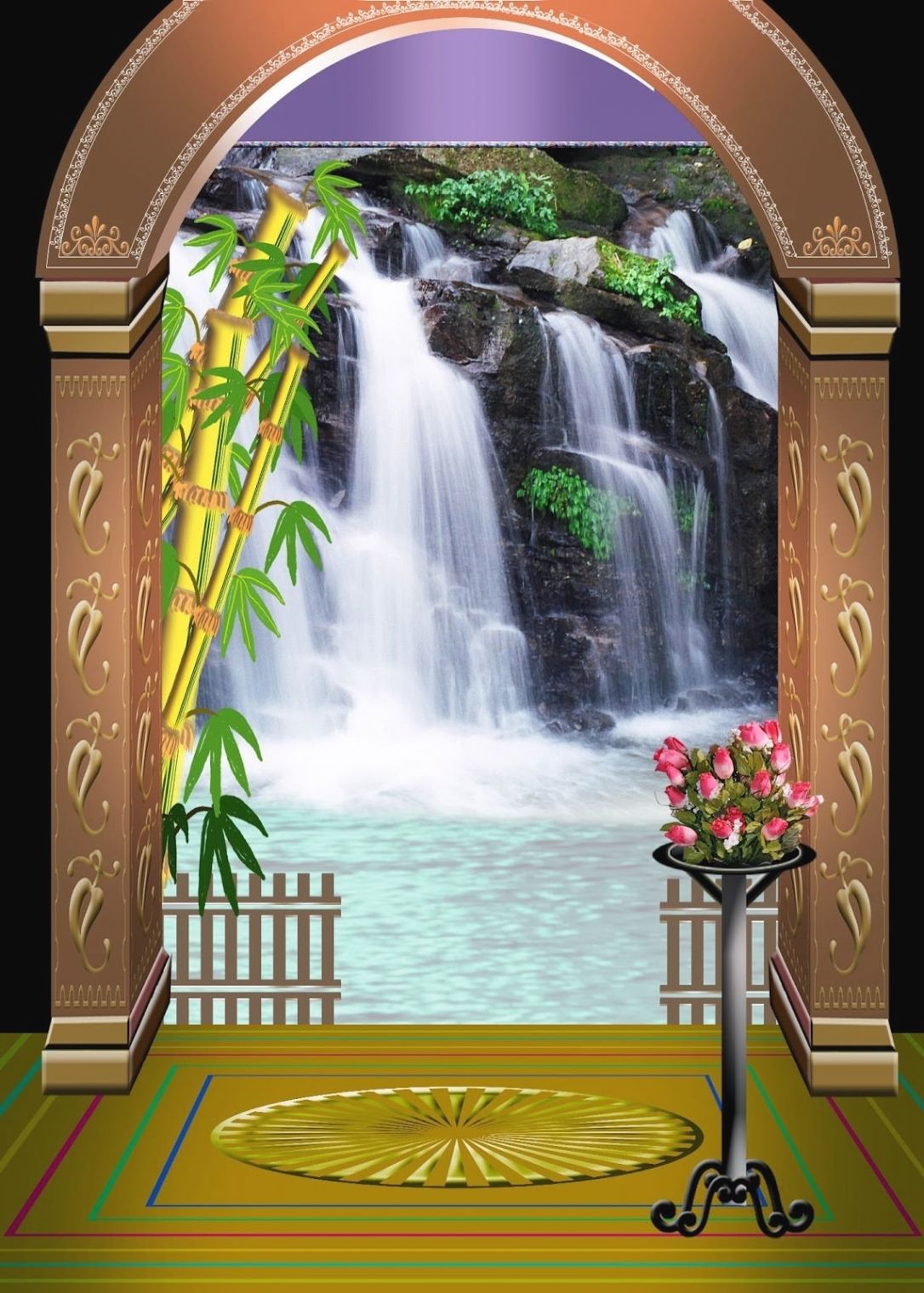 New Digital Photo Studio Background With Wallpaper