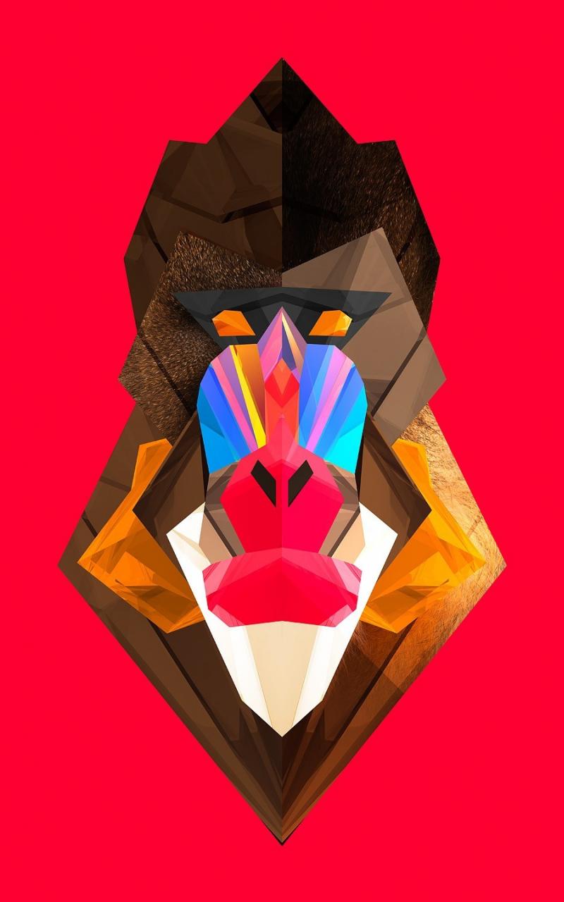Justin Maller Abstract Animals Baboon Digital Art Wallpaper