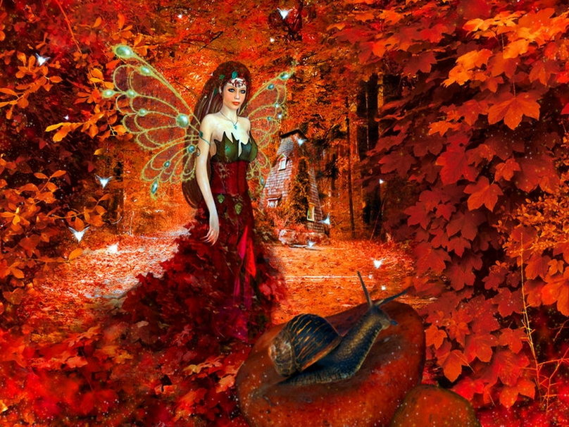 Autumn Fairy Wallpaper