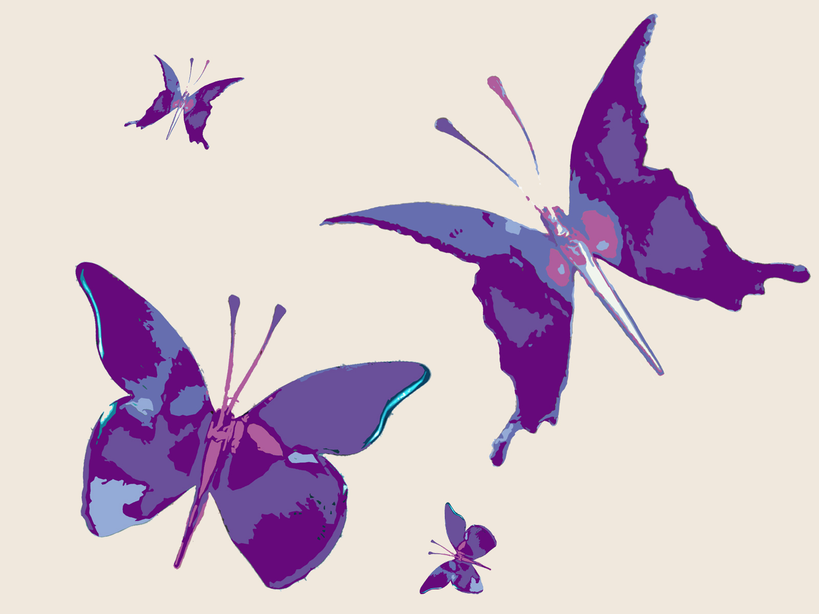 Paris Purple Butterfly Background Wallpaper