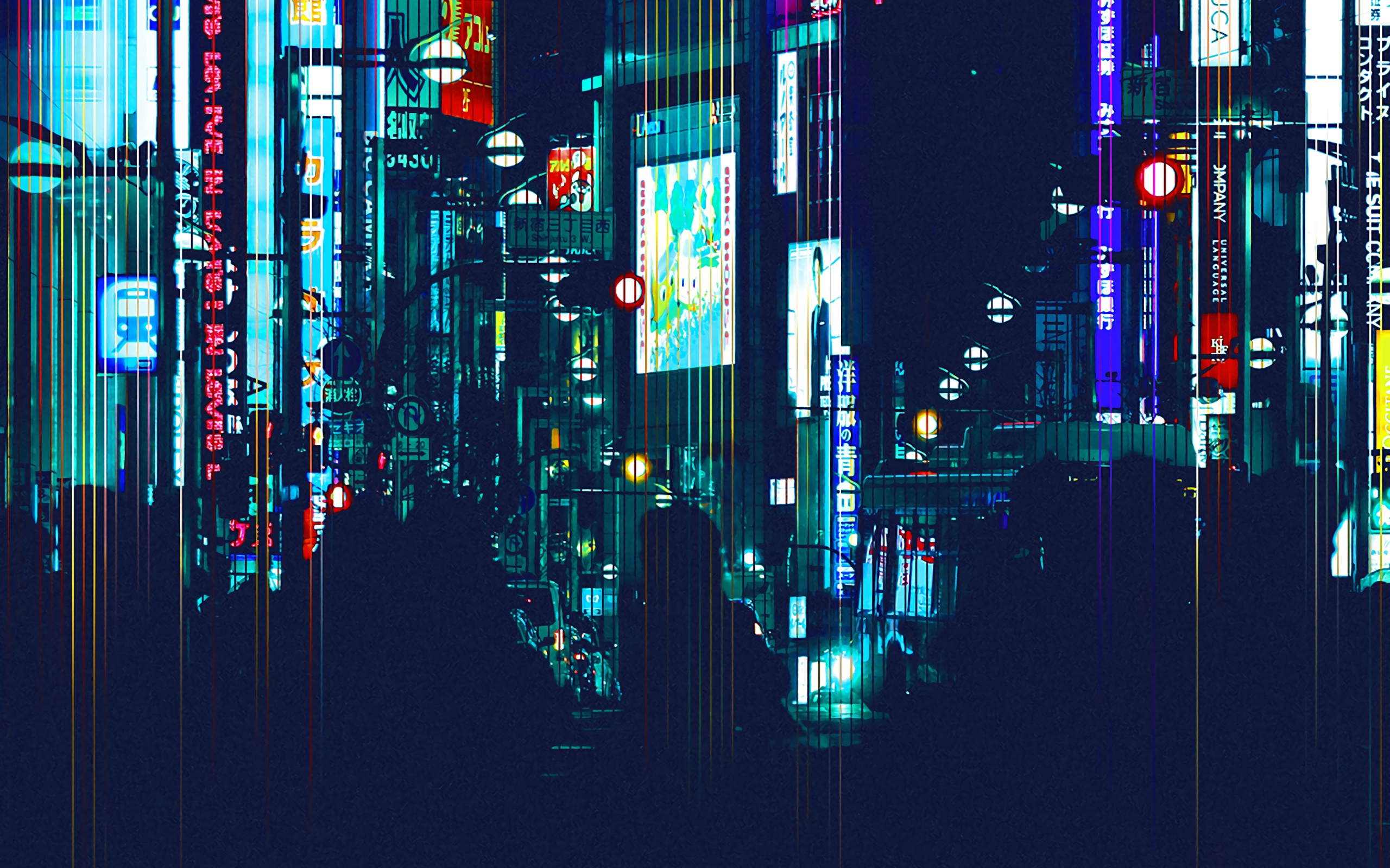 Wallpaper City Night Art Silhouettes