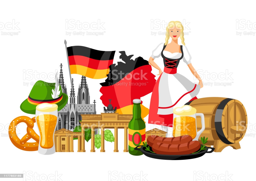 German Background Design Germany National Traditional Symbols