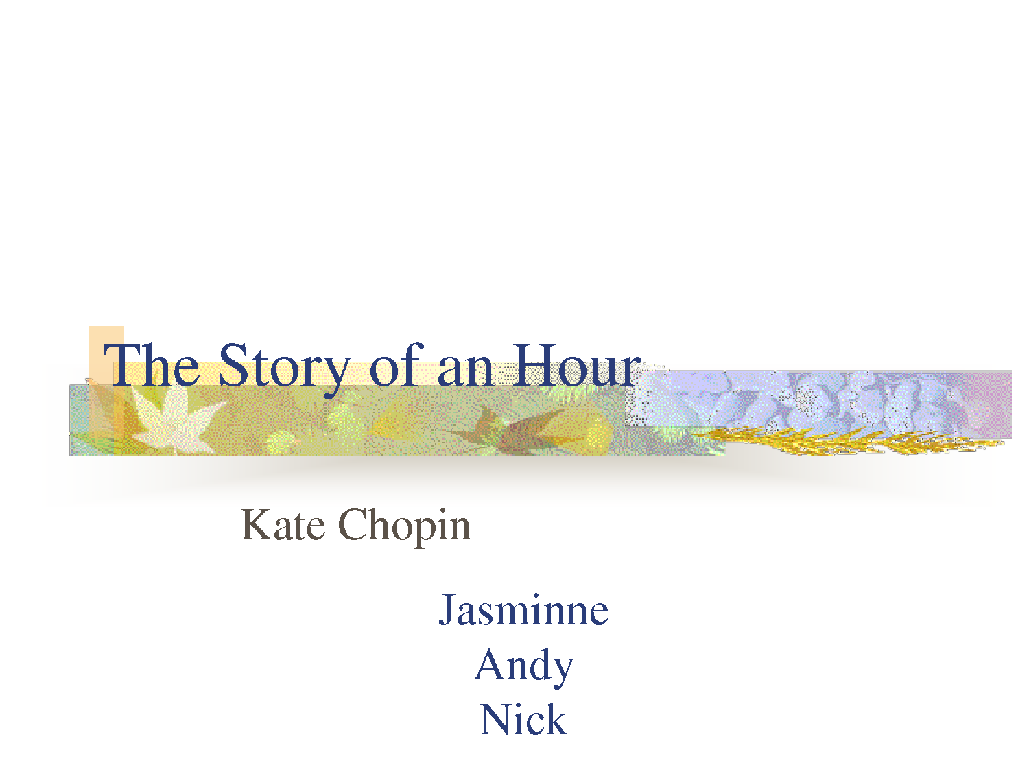 The Story Of An Hour Document Sample