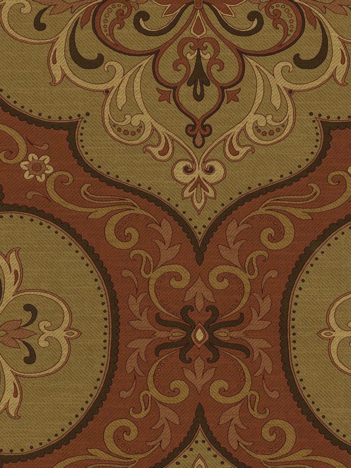 Interior Place Rust Large Grillwork Medallion Wallpaper