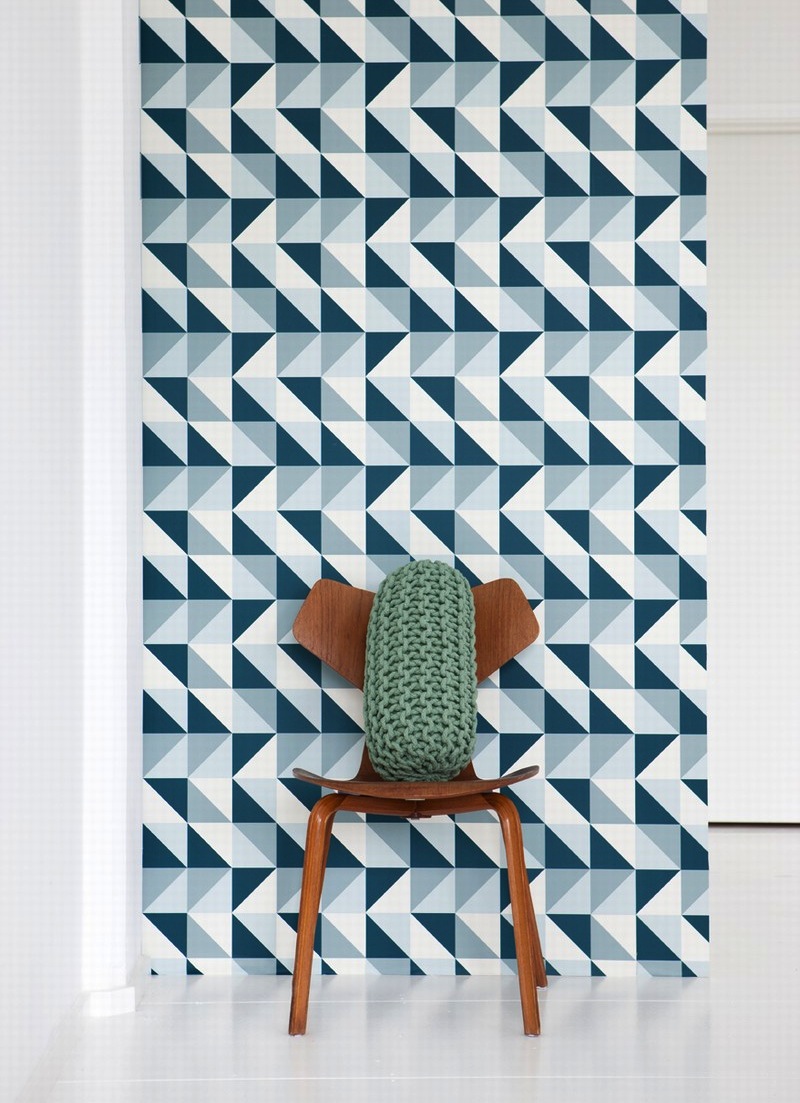 Emerald Green Interiors bold geometric wallpaper 2