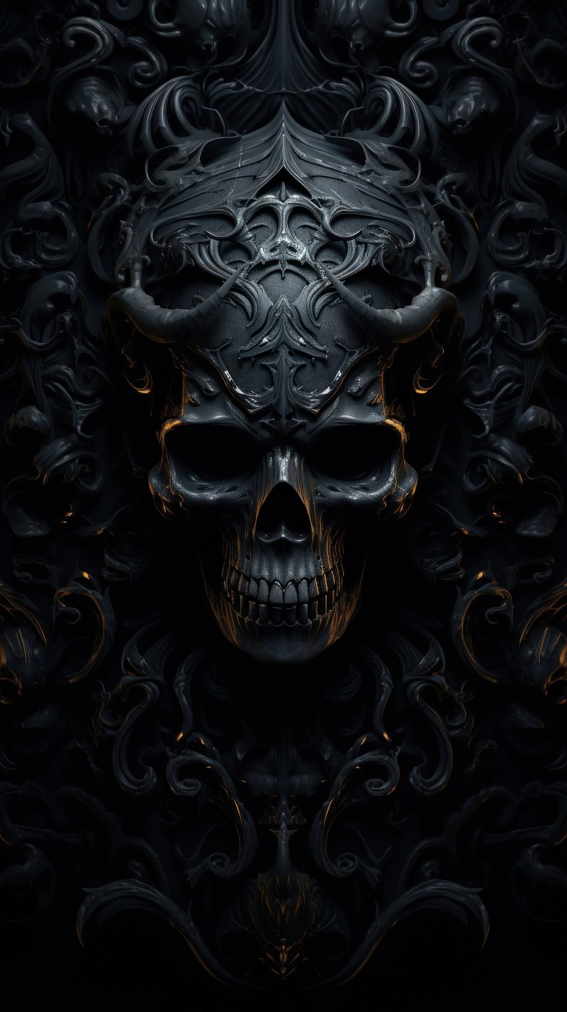 Dark Skeleton Wallpaper Image