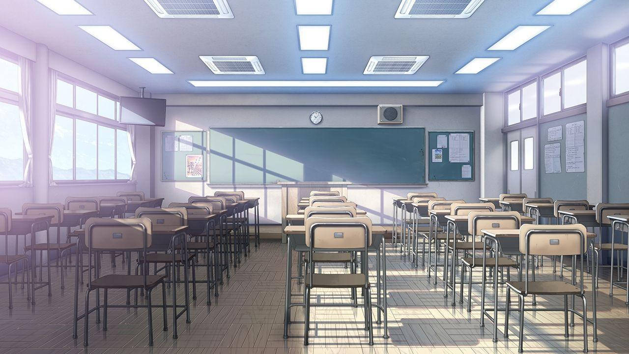 Anime School Scenery Wallpaper