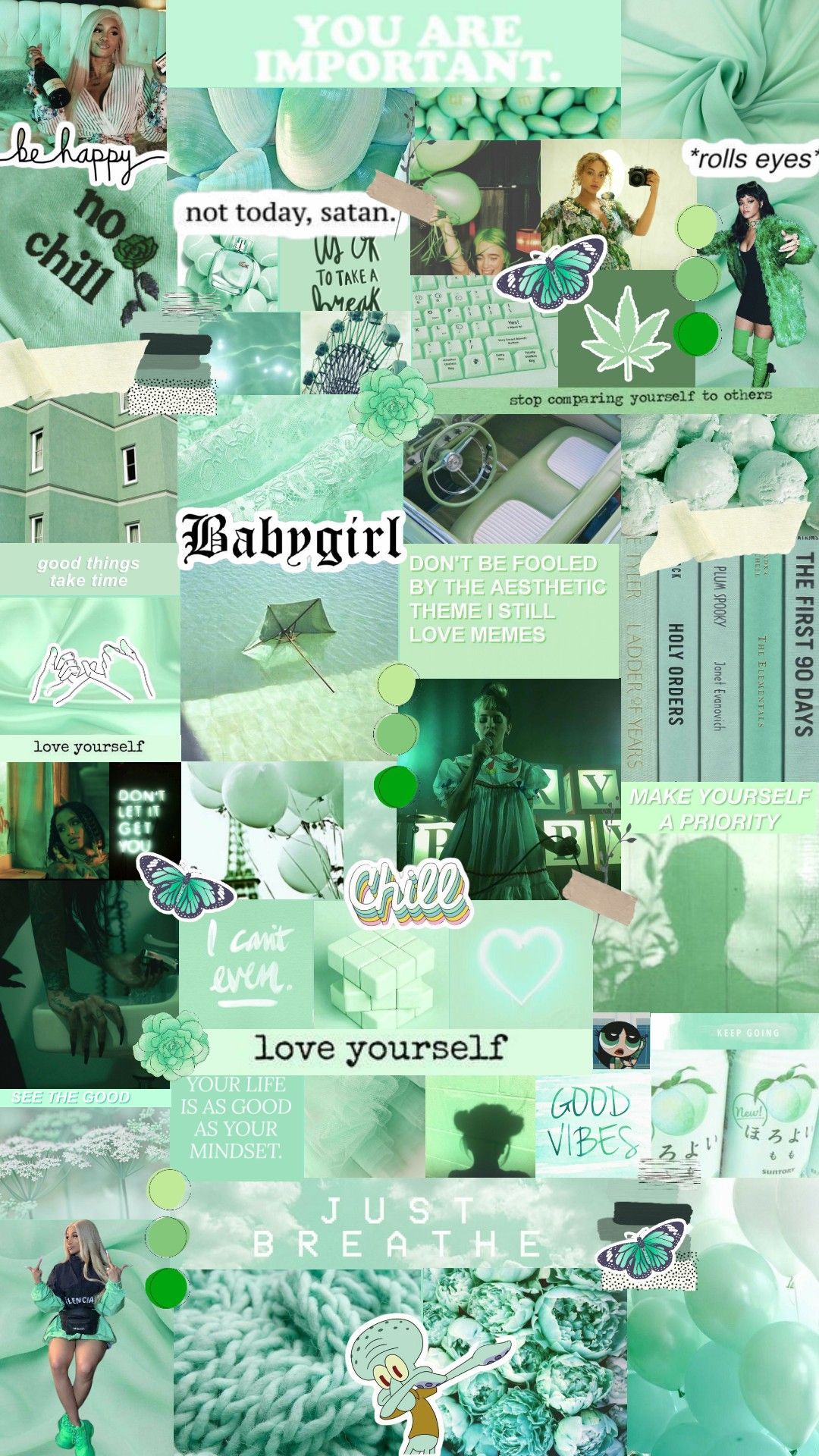 Mint Green Aesthetic Wallpaper