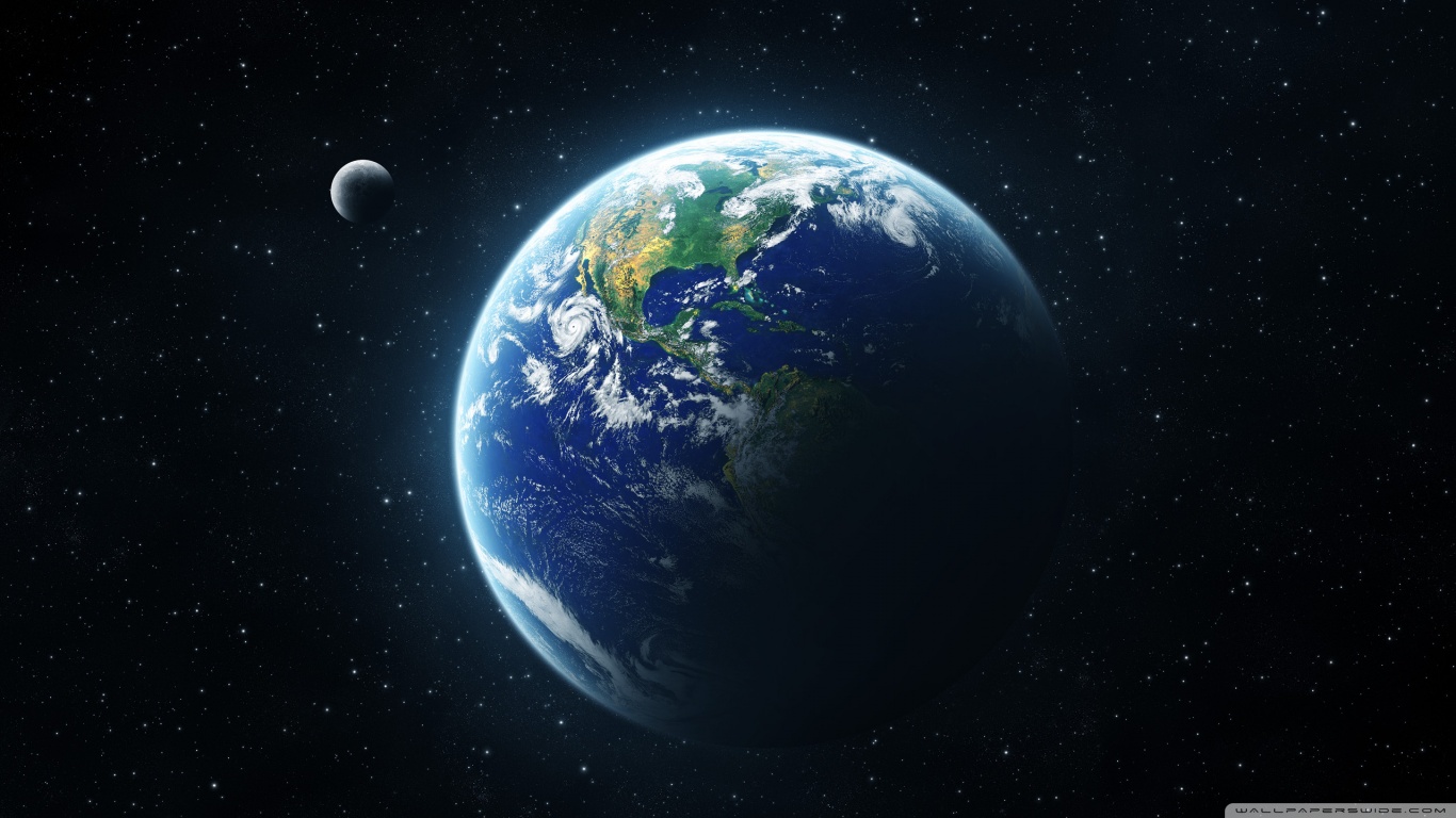 Earth And Moon From Space 4k HD Desktop Wallpaper For Ultra