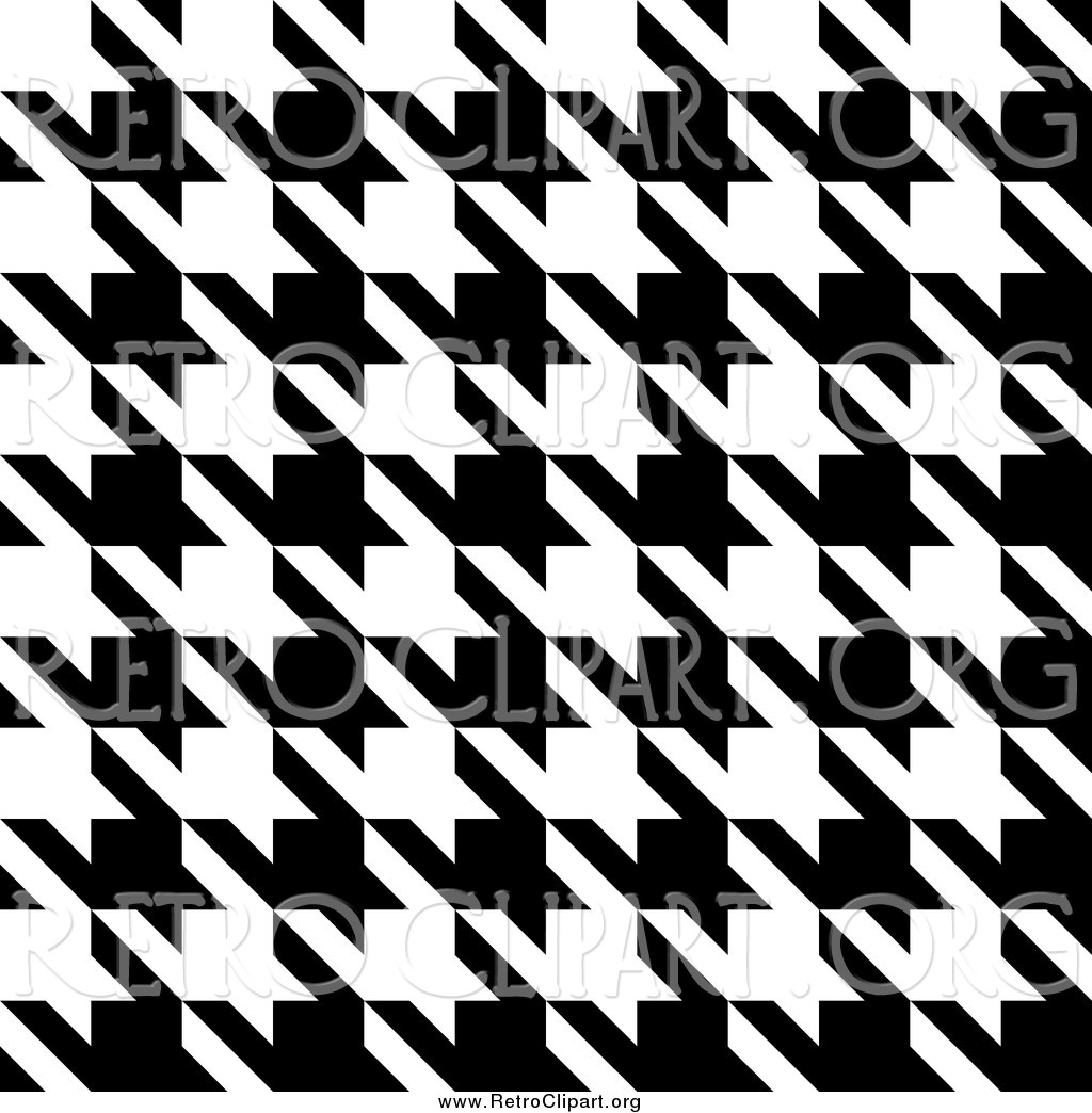 Black And White Seamless Houndstooth Pattern Background By Arena