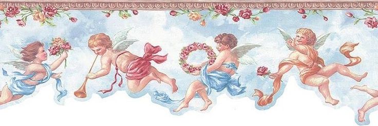 Die Cut Cute Cherubs Angels Wallpaper Border Nk74869dc