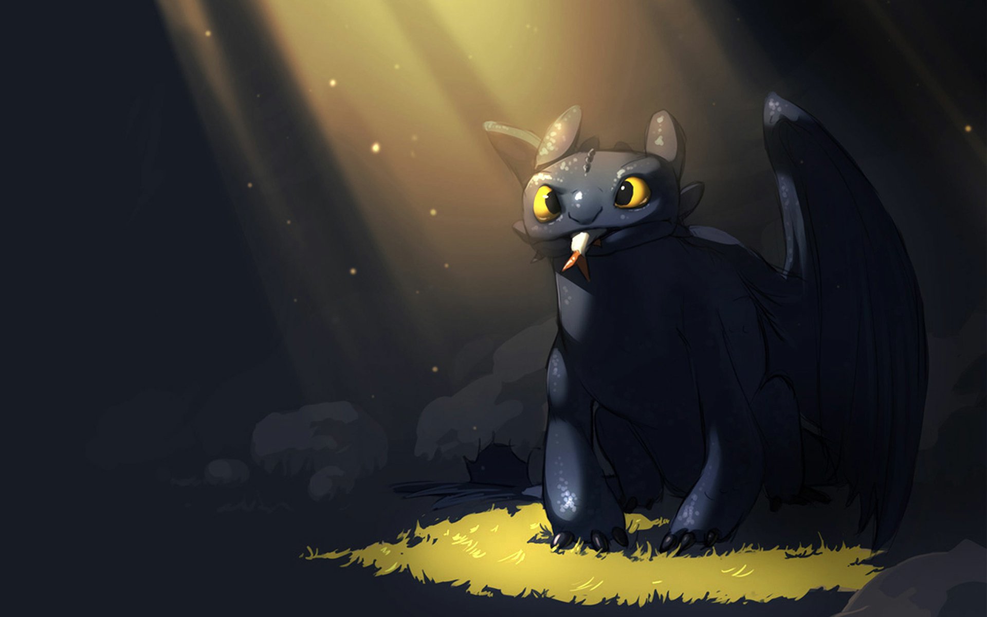 Toothless In Spotlight Wallpaper