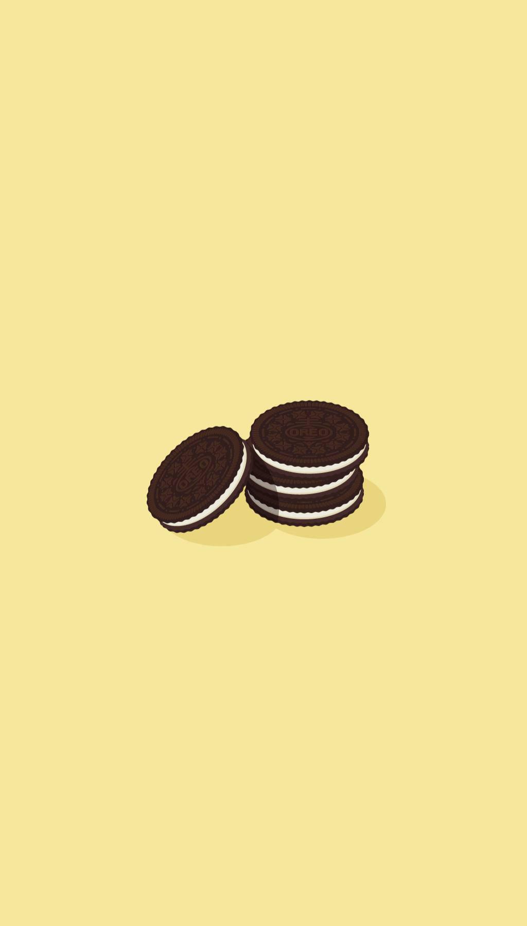 Sandwich Cookies Minimalist iPhone Wallpaper