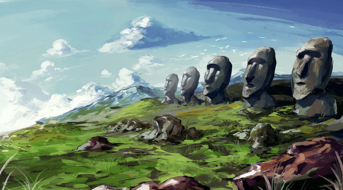 Moai Heads Civ Wonder By Mqken