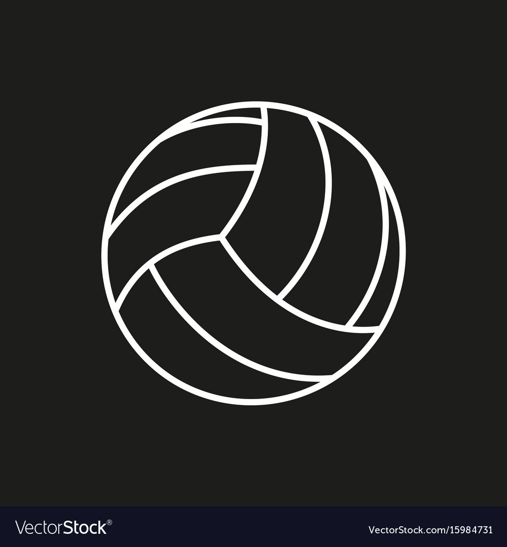 Volleyball Ball Icon On White Background Vector Image
