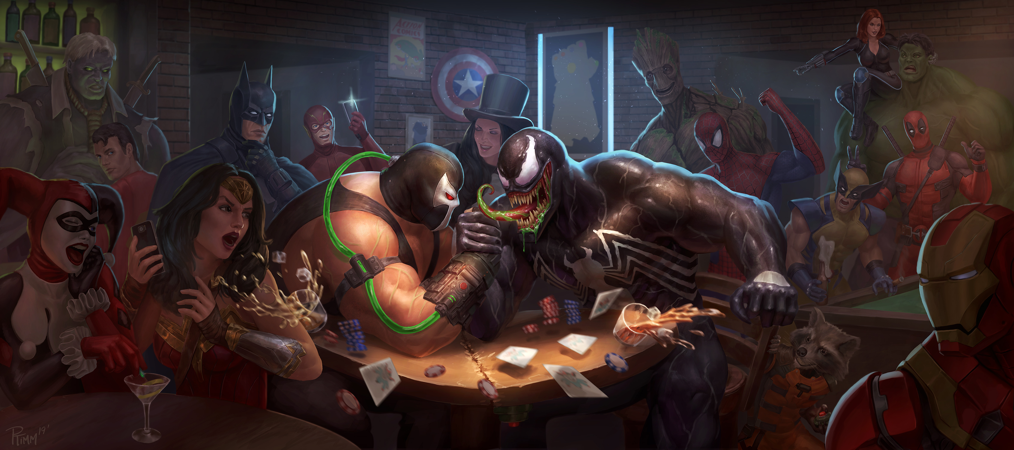 Bane Vs Venom HD Superheroes 4k Wallpaper Image Background
