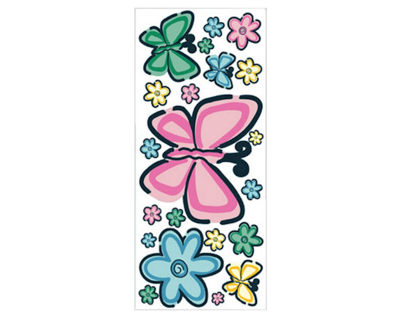 Bedtime Buterfly Peel and Stick Jumbo Appliques   Wall Sticker Outlet