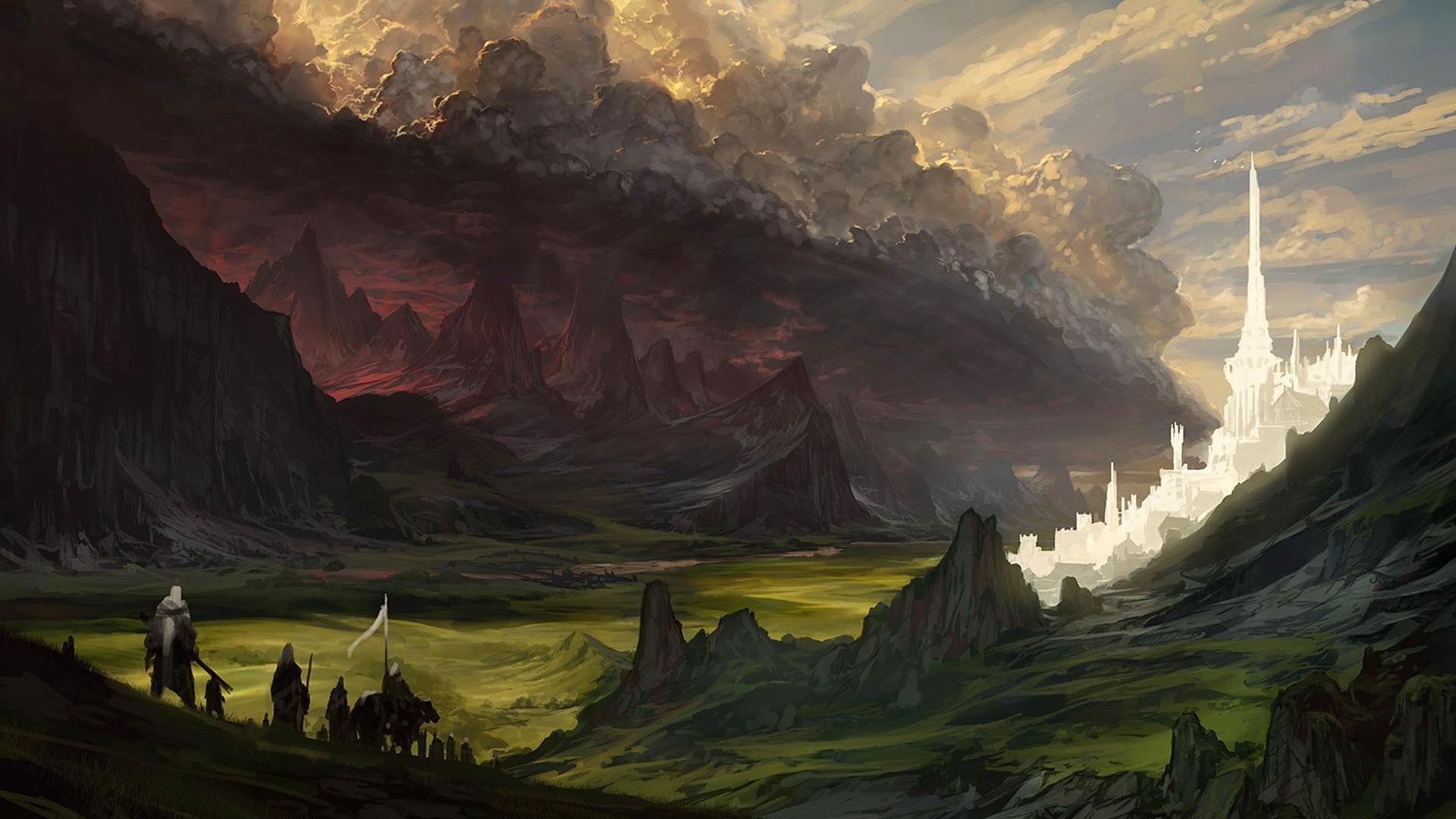 Minas Tirith Fantasy Art Darkness Artwork Osgiliath