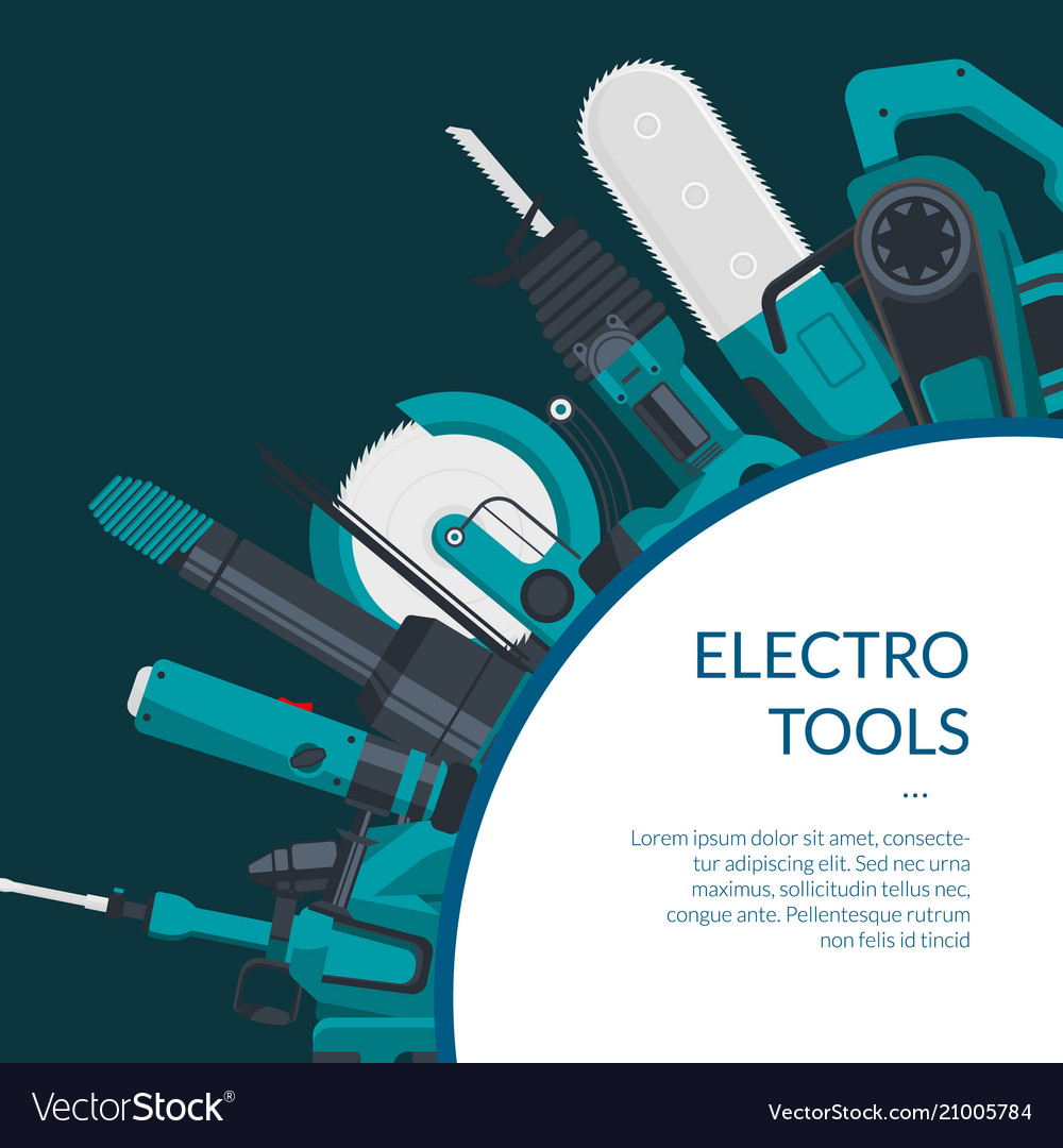 Background Electric Construction Tools Royalty Vector