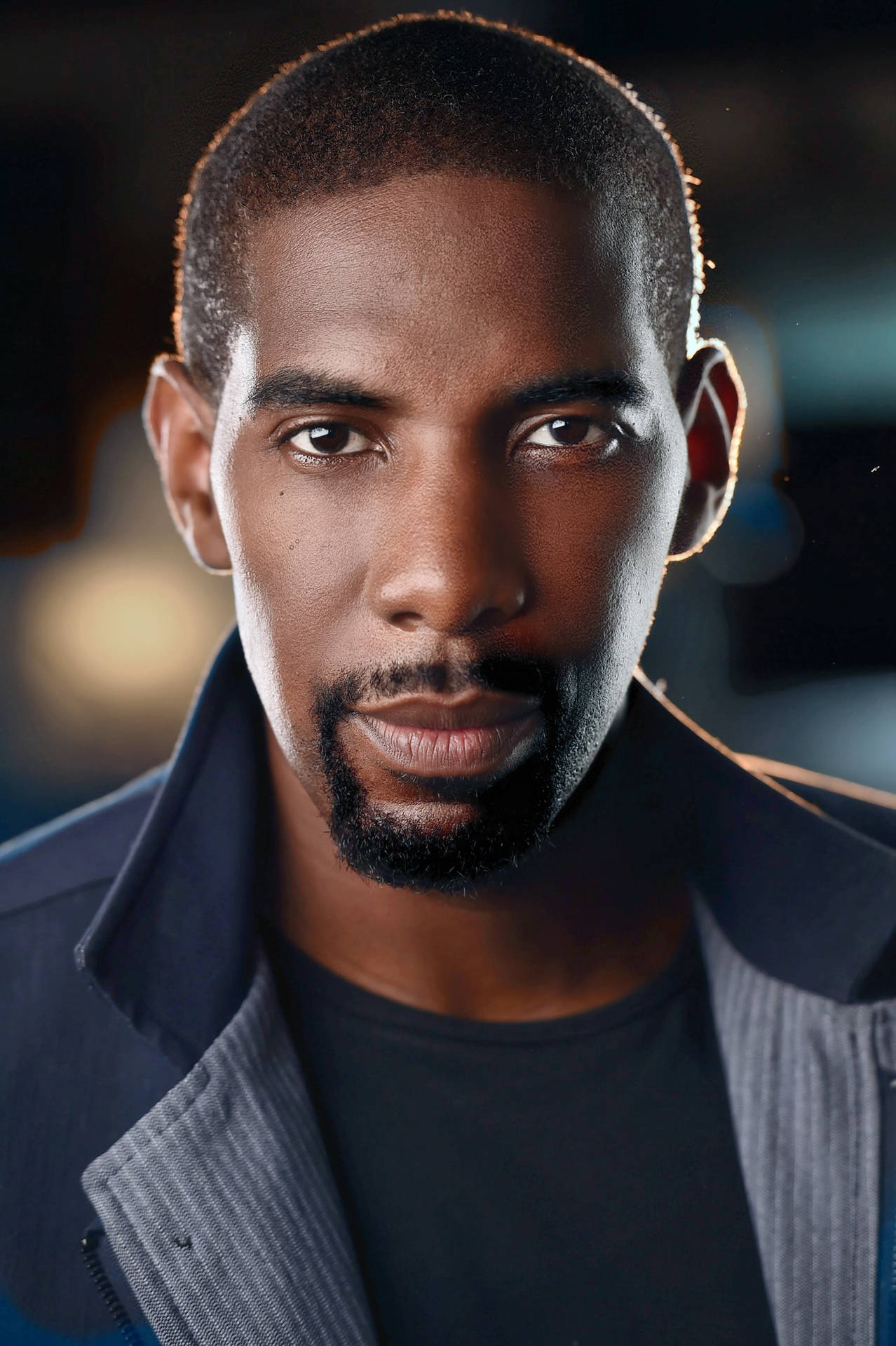 Handsome Black Man Blurred Wallpaper