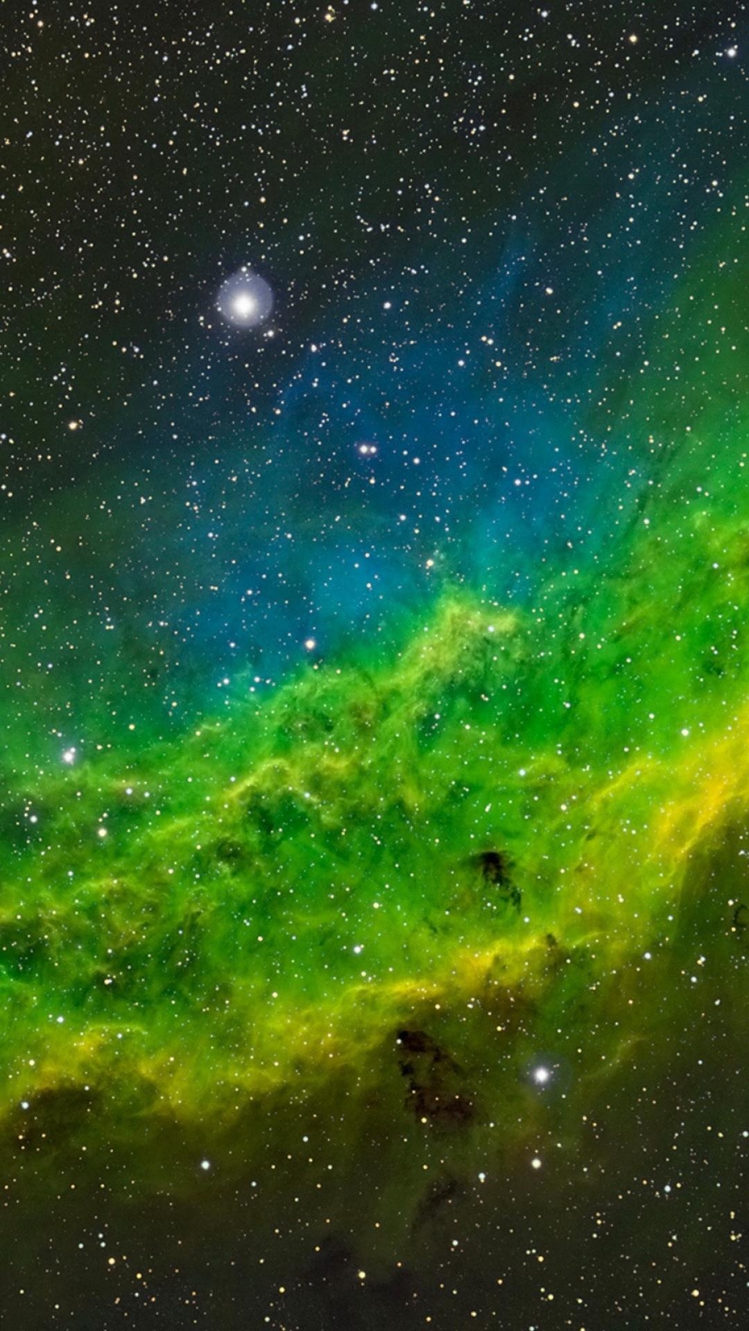 Free Download Green Galaxy Wallpaper Hd Space Nebula Iphone Plus