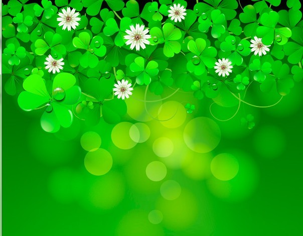 Green St Patrick S Day Clover Background Titanui