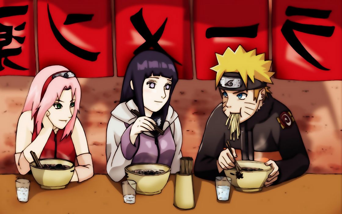 Naruto And Friends At Ichiraku S Ramen Restaurant Wallpaper