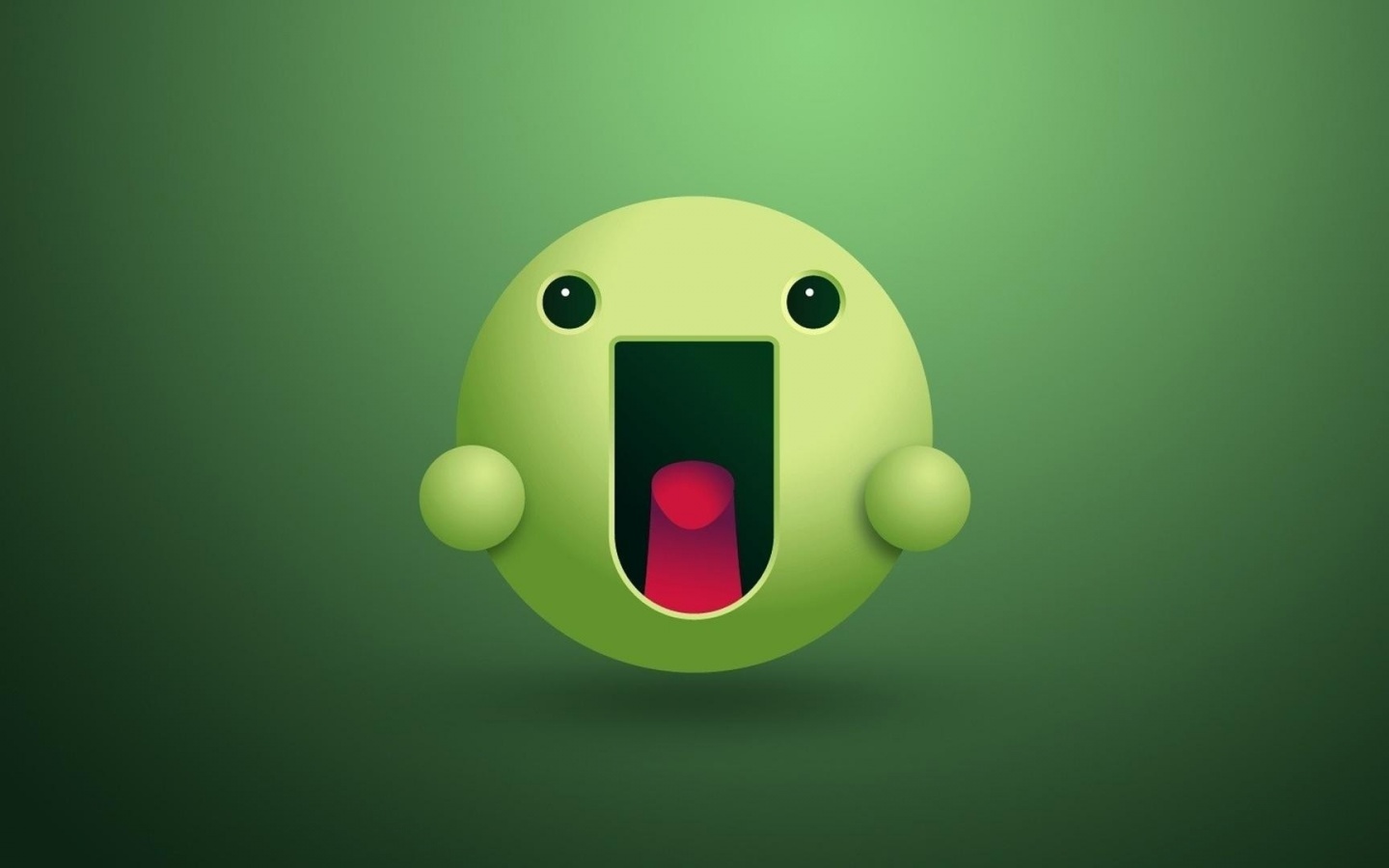 Green Smiley Face Desktop Pc And Mac Wallpaper